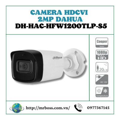 Camera HDCVI 2MP DAHUA DH-HAC-HFW1200TLP-S5