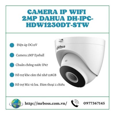 Camera IP Wifi 2MP DAHUA DH-IPC-HDW1230DT-STW