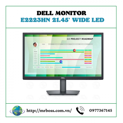 Dell Monitor E2223HN 21.45' Wide LED, Full HD 1920 x 1080, VGA, HDMI(HDMI Cable) - 3Year - 