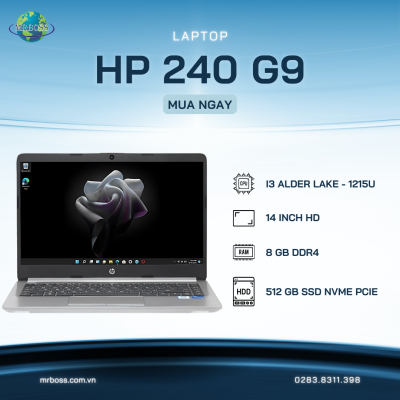 Laptop HP 240 G9 i3 1215U/8GB/512GB/Win11 (AG2J5AT)