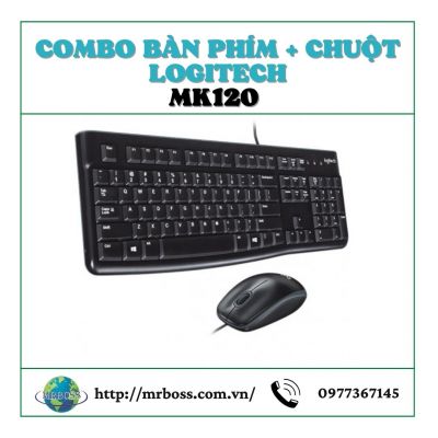  COMBO Bàn phím + Chuột Logitech MK120 