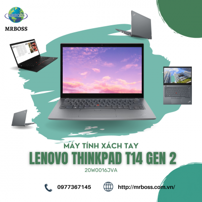 MÁY TÍNH XÁCH TAY LENOVO THINKPAD T14 GEN 2 I7-1165G7 (2.8G)/ 8GB RAM/ 512GB SSD/ WF+BL/ FINGERPRINT / 14INCH FHD/NONE/ P/N 20W0016JVA - WARRANTY 03 YEAR